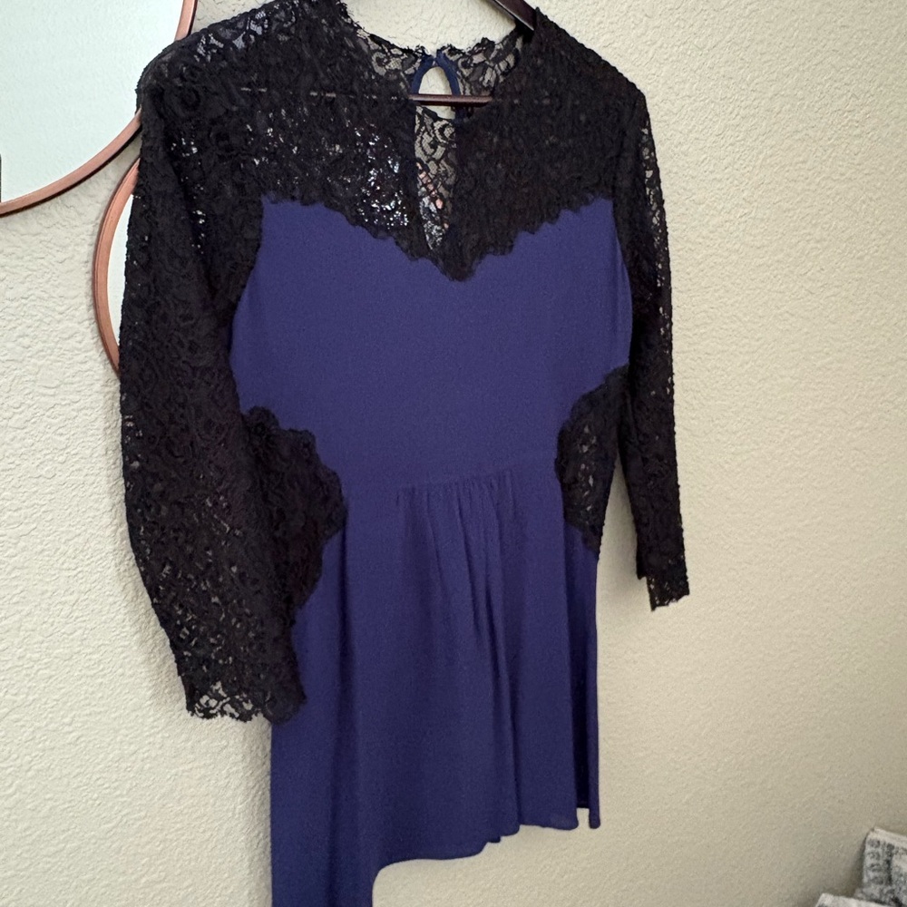 Dolce Vita Black Lace and Purple Dress